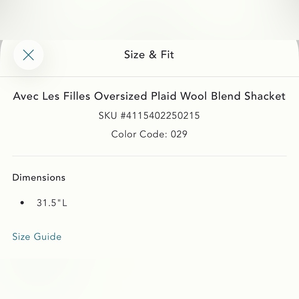 NWT new small Anthropologie avec les filles Plaid Button jacket shacket brown - Picture 14 of 16